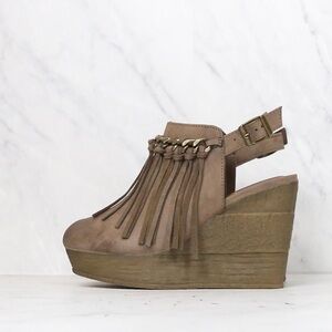Women's Tan Wedge Sandals